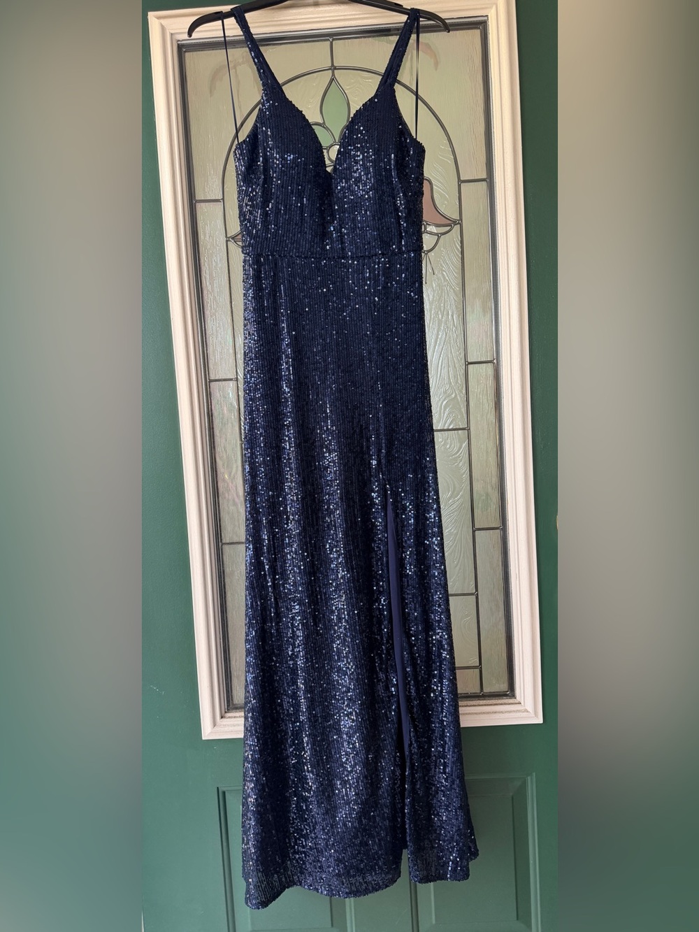 Sparkling Navy Evening Dress